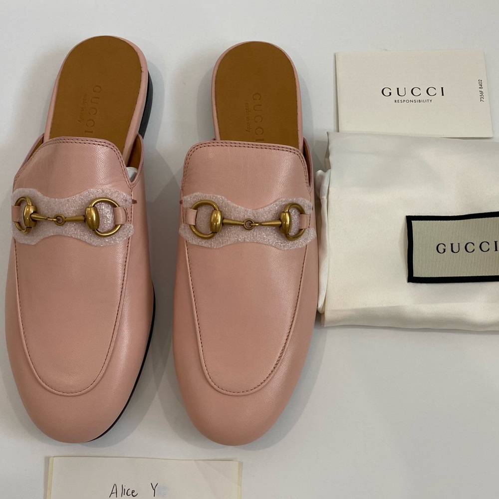 Gucci Princetown Pale Perfect Pink size 35.5 NEW